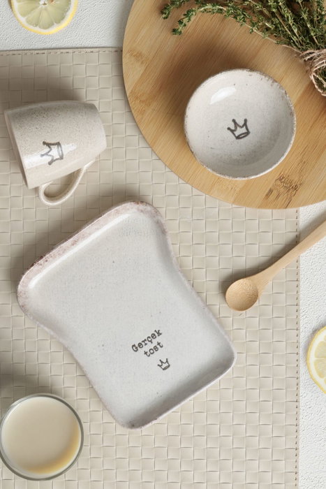 Hermia Set de Desayuno de 3 Piezas en Color Crema